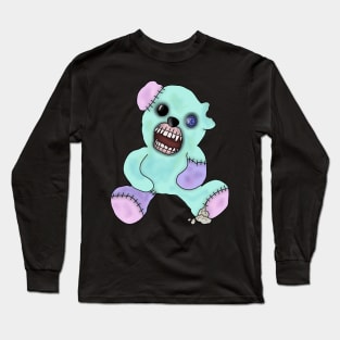 Zombie creepy kawaii teddy bear Long Sleeve T-Shirt